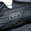 PRADA Tote Bag Nylon Black Silver Auth 140097-18