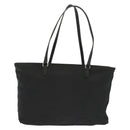 PRADA Tote Bag Nylon Black Silver Auth 140097-2