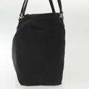 PRADA Tote Bag Nylon Black Silver Auth 140097-3
