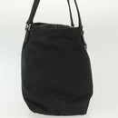 PRADA Tote Bag Nylon Black Silver Auth 140097-4