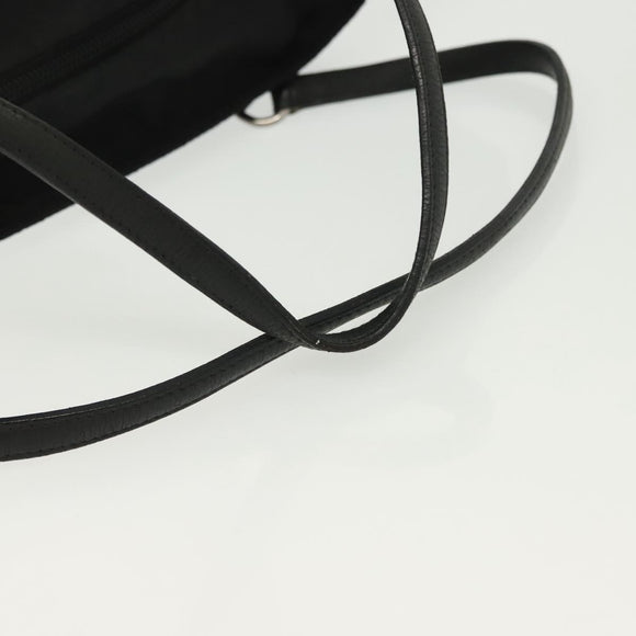 PRADA Tote Bag Nylon Black Silver Auth 140097
