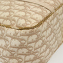 Christian Dior Trotter Canvas Romantic Chain Tote Bag PVC Beige Auth 140098-9