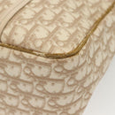 Christian Dior Trotter Canvas Romantic Chain Tote Bag PVC Beige Auth 140098-16