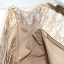 Christian Dior Trotter Canvas Romantic Chain Tote Bag PVC Beige Auth 140098-19