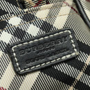 BURBERRY Nova Check Blue Label Shoulder Bag Canvas Black Silver Auth 140100-14