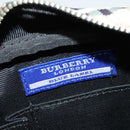 BURBERRY Nova Check Blue Label Shoulder Bag Canvas Black Silver Auth 140100-15