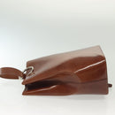CARTIER Shoulder Bag Enamel Brown Silver Auth 140103-5