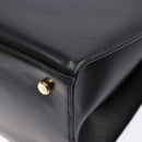 Salvatore Ferragamo Gancini Shoulder Bag Leather Black Gold Auth 140104-10