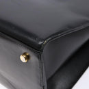 Salvatore Ferragamo Gancini Shoulder Bag Leather Black Gold Auth 140104-12
