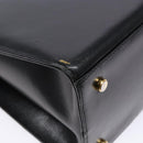 Salvatore Ferragamo Gancini Shoulder Bag Leather Black Gold Auth 140104-13