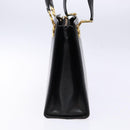 Salvatore Ferragamo Gancini Shoulder Bag Leather Black Gold Auth 140104-4