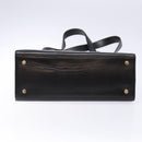 Salvatore Ferragamo Gancini Shoulder Bag Leather Black Gold Auth 140104-9