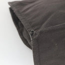 HERMES Her Line MM Hand Bag Canvas Gray Silver Auth 140106-13