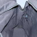 HERMES Her Line MM Hand Bag Canvas Gray Silver Auth 140106-17