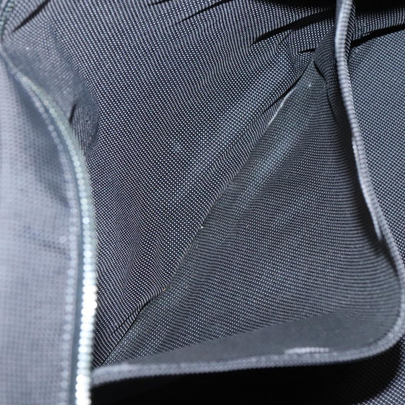 HERMES Her Line MM Hand Bag Canvas Gray Silver Auth 140106