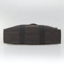 HERMES Her Line MM Hand Bag Canvas Gray Silver Auth 140106-9