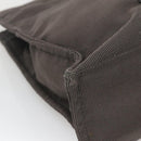 HERMES Her Line MM Hand Bag Canvas Gray Silver Auth 140107-13