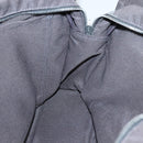 HERMES Her Line MM Hand Bag Canvas Gray Silver Auth 140107-16