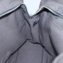 HERMES Her Line MM Hand Bag Canvas Gray Silver Auth 140107-18