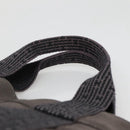 HERMES Her Line MM Hand Bag Canvas Gray Silver Auth 140107-8