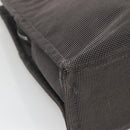 HERMES Her Line MM Hand Bag Canvas Gray Silver Auth 140108-14