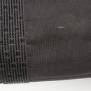HERMES Her Line MM Hand Bag Canvas Gray Silver Auth 140108-10
