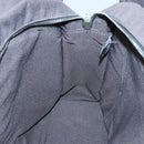 HERMES Her Line MM Hand Bag Canvas Gray Silver Auth 140108-19