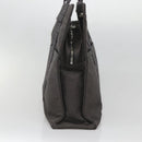 HERMES Her Line MM Hand Bag Canvas Gray Silver Auth 140108-3