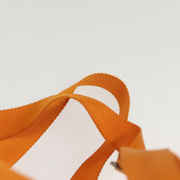 PRADA Backpack Nylon Orange Silver Auth 140110