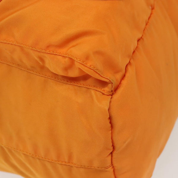 PRADA Backpack Nylon Orange Silver Auth 140110