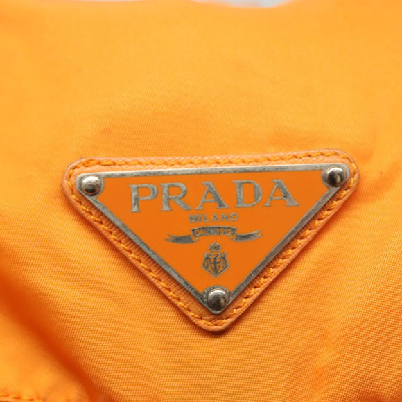 PRADA Backpack Nylon Orange Silver Auth 140110