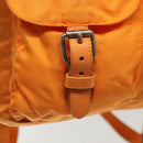 PRADA Backpack Nylon Orange Silver Auth 140110-23