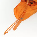 PRADA Backpack Nylon Orange Silver Auth 140110-24