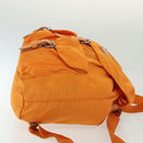 PRADA Backpack Nylon Orange Silver Auth 140110-3