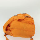 PRADA Backpack Nylon Orange Silver Auth 140110-4