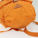 PRADA Backpack Nylon Orange Silver Auth 140110-7