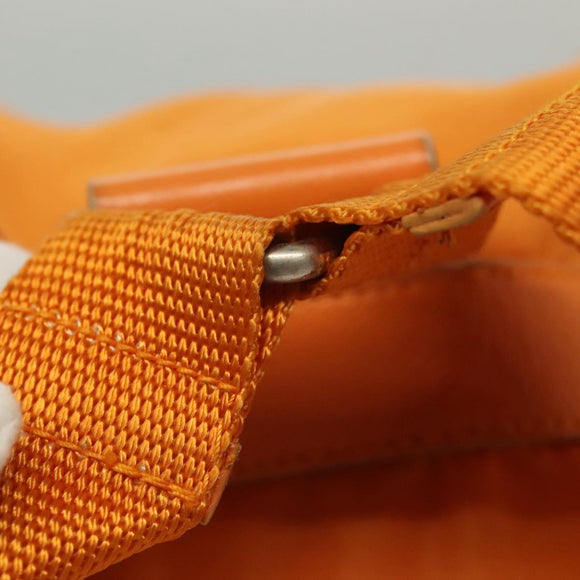 PRADA Backpack Nylon Orange Silver Auth 140110