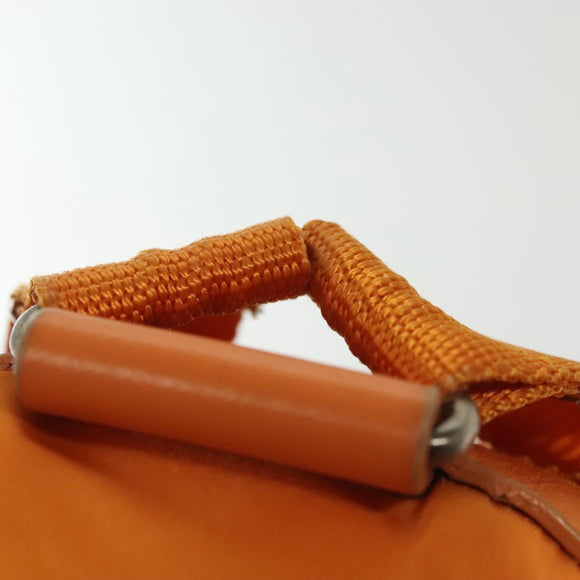PRADA Backpack Nylon Orange Silver Auth 140110