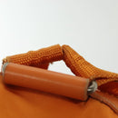 PRADA Backpack Nylon Orange Silver Auth 140110-15