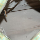 FENDI Zucchino Canvas Hand Bag Coated Canvas Peppermint Gold Auth 140112-17