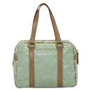 FENDI Zucchino Canvas Hand Bag Coated Canvas Peppermint Gold Auth 140112-3