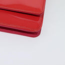 CHANEL Chain Shoulder Wallet Enamel Pink Silver CC Auth 140117-15