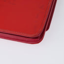 CHANEL Chain Shoulder Wallet Enamel Pink Silver CC Auth 140117-17