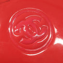 CHANEL Chain Shoulder Wallet Enamel Pink Silver CC Auth 140117-18