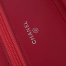 CHANEL Chain Shoulder Wallet Enamel Pink Silver CC Auth 140117-19
