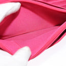 CHANEL Chain Shoulder Wallet Enamel Pink Silver CC Auth 140117-11