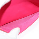 CHANEL Chain Shoulder Wallet Enamel Pink Silver CC Auth 140117-24