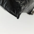 CHANEL Chain Shoulder Bag Enamel Black Silver CC Auth 140118-12