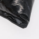 CHANEL Chain Shoulder Bag Patent leather Black Silver CC Auth 140118-15