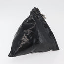 CHANEL Chain Shoulder Bag Patent leather Black Silver CC Auth 140118-3